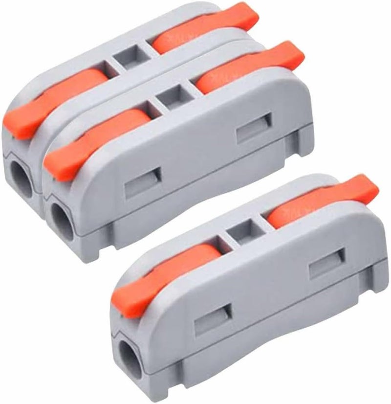 UOHGDPY 50 Pcs Mini Lever Wire Connectors, 1 in 1 Out DIY Mini Splicing,Compact Wire Connectors Splicing Connectors for Circuit Inline 28-12 AWG - Image 1